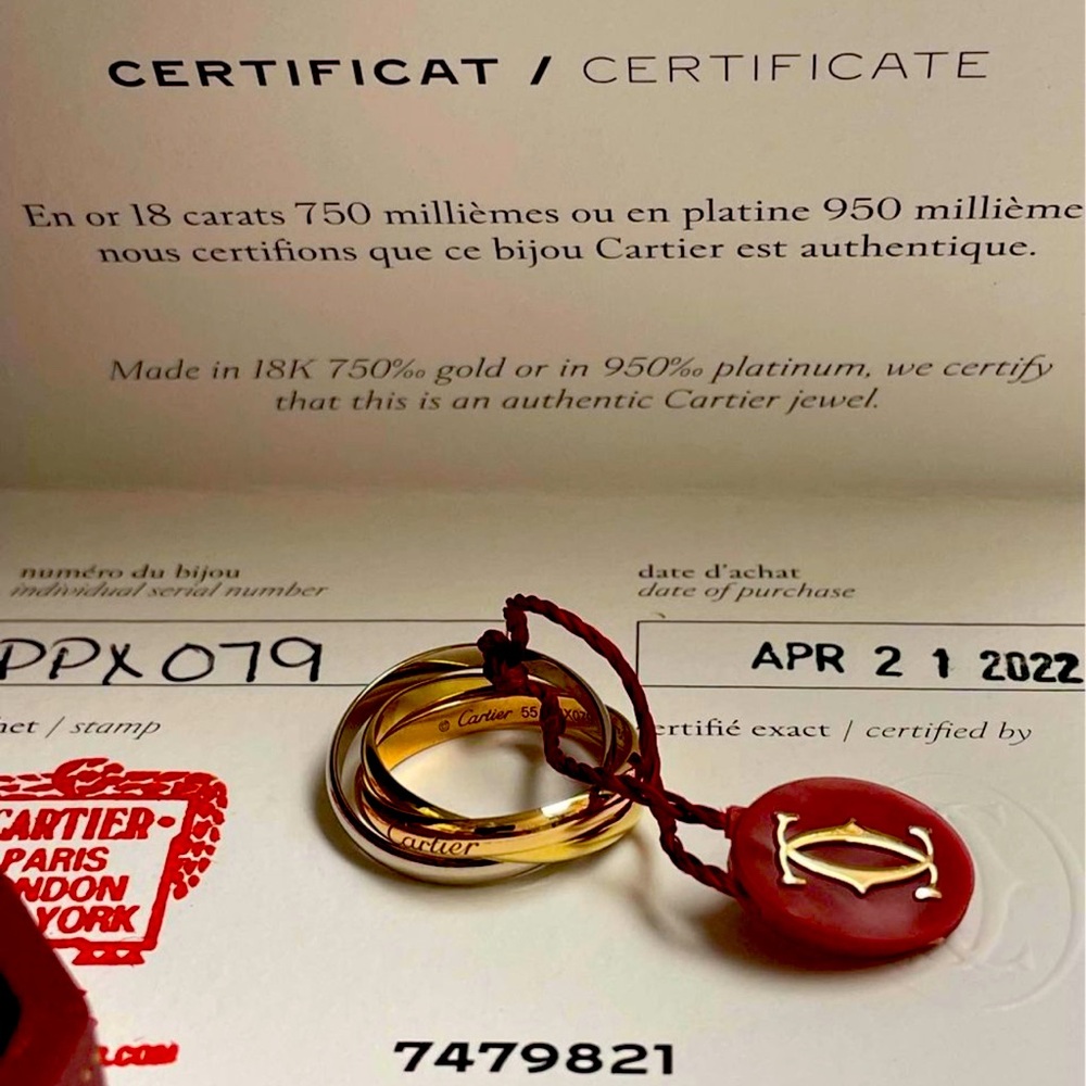 Cartier trinity ring new never use